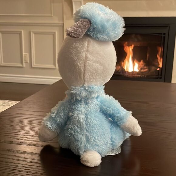 Disneyland Baby Donald Duck Plush With Rattle Very Fluffy With Pink Bow Chime - Picture 4 of 10